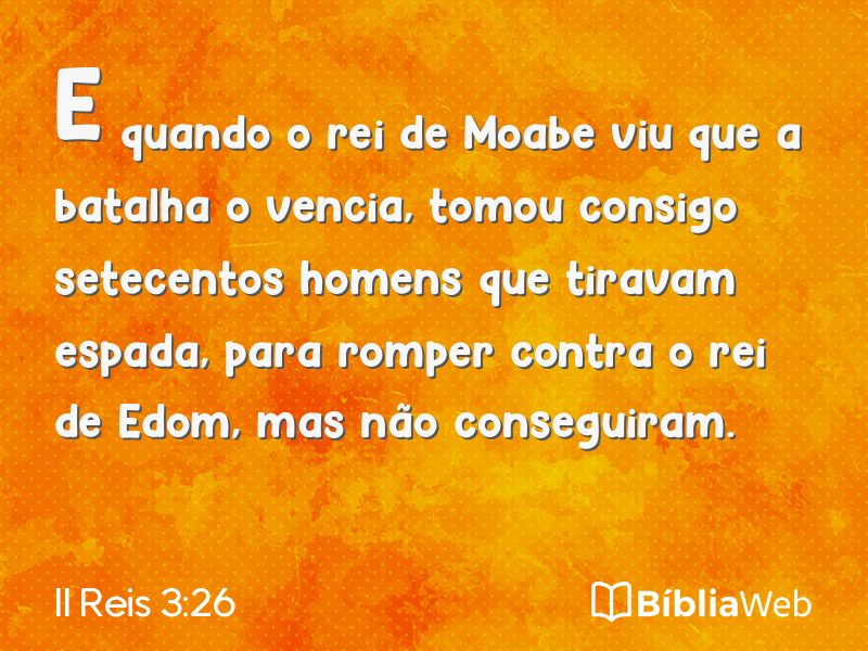 II Reis 3:26 em imagem para compartilhar