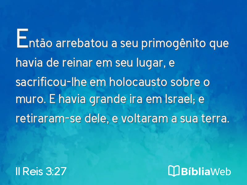II Reis 3:27 em imagem para compartilhar
