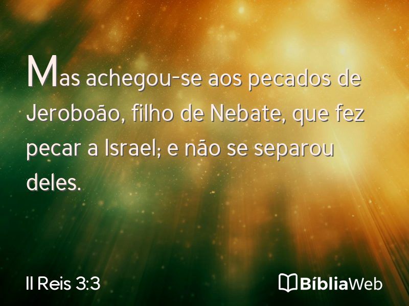 II Reis 3:3 em imagem para compartilhar