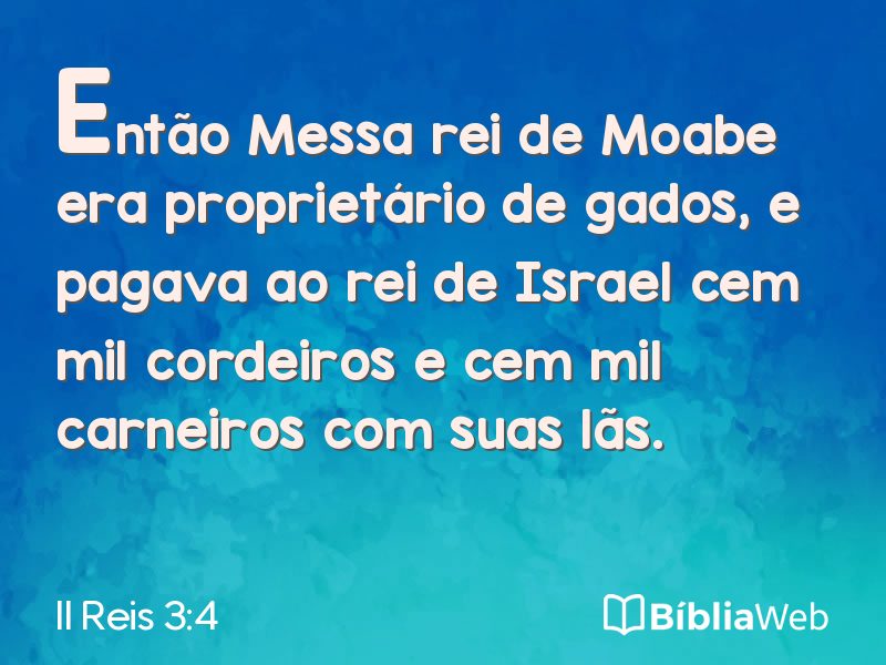 II Reis 3:4 em imagem para compartilhar