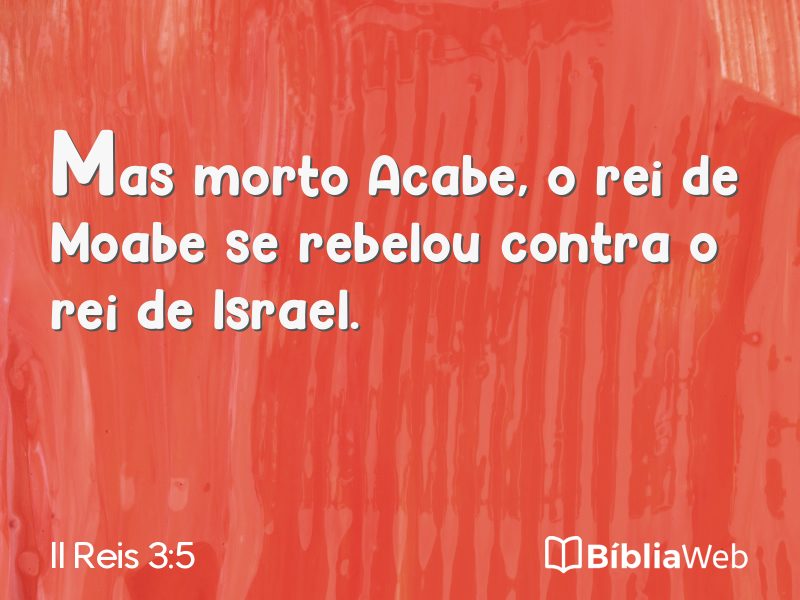 II Reis 3:5 em imagem para compartilhar