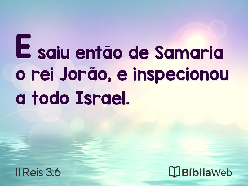 II Reis 3:6 em imagem para compartilhar
