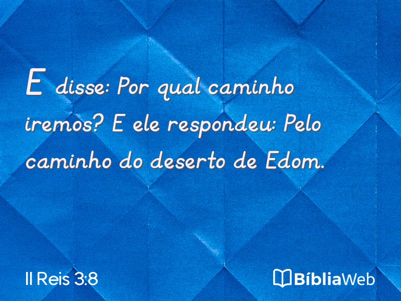 II Reis 3:8 em imagem para compartilhar