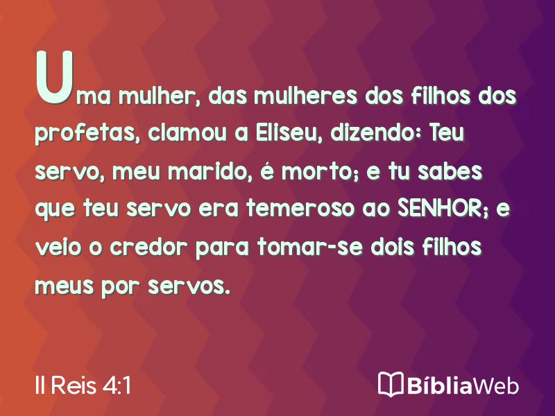 II Reis 4:1 em imagem para compartilhar