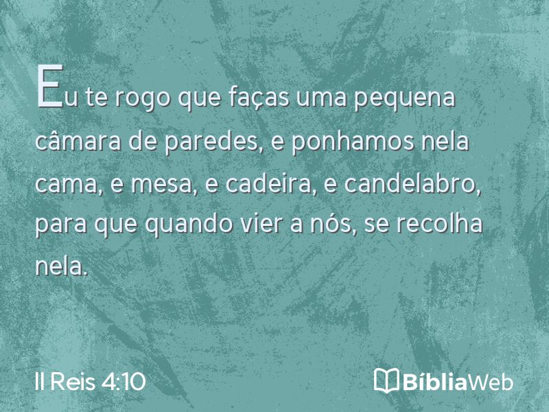 II Reis 4:10 em imagem para compartilhar