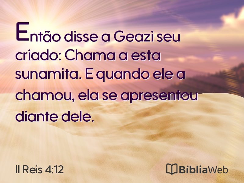 II Reis 4:12 em imagem para compartilhar