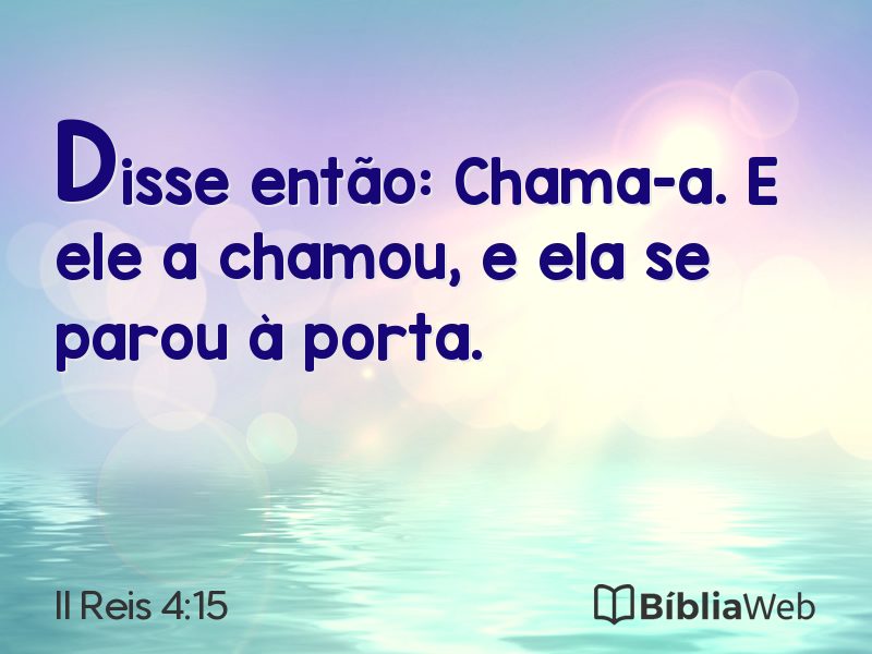 II Reis 4:15 em imagem para compartilhar