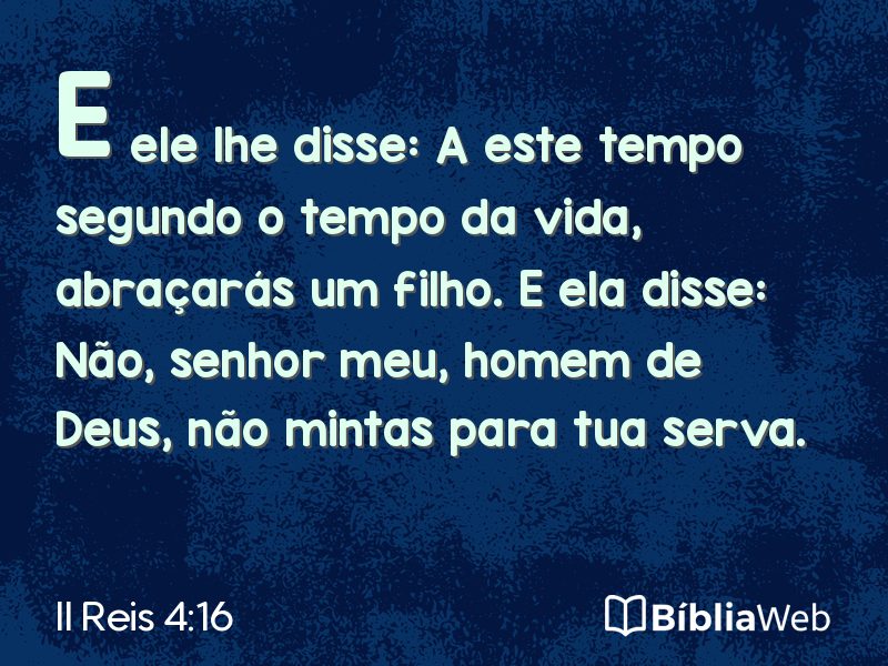 II Reis 4:16 em imagem para compartilhar