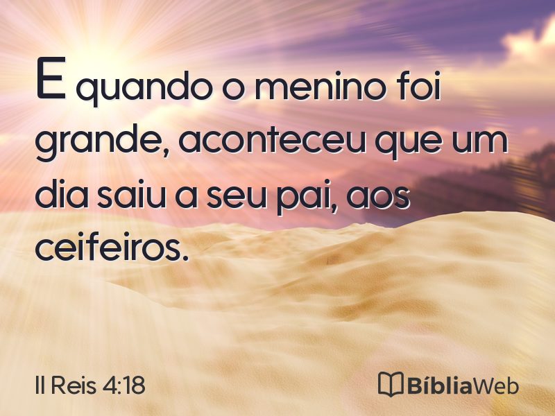 II Reis 4:18 em imagem para compartilhar