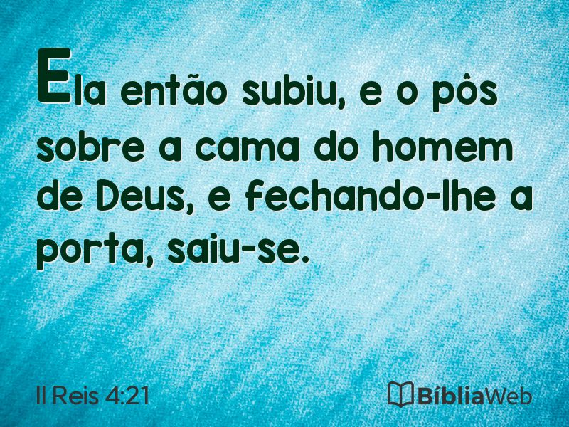 II Reis 4:21 em imagem para compartilhar