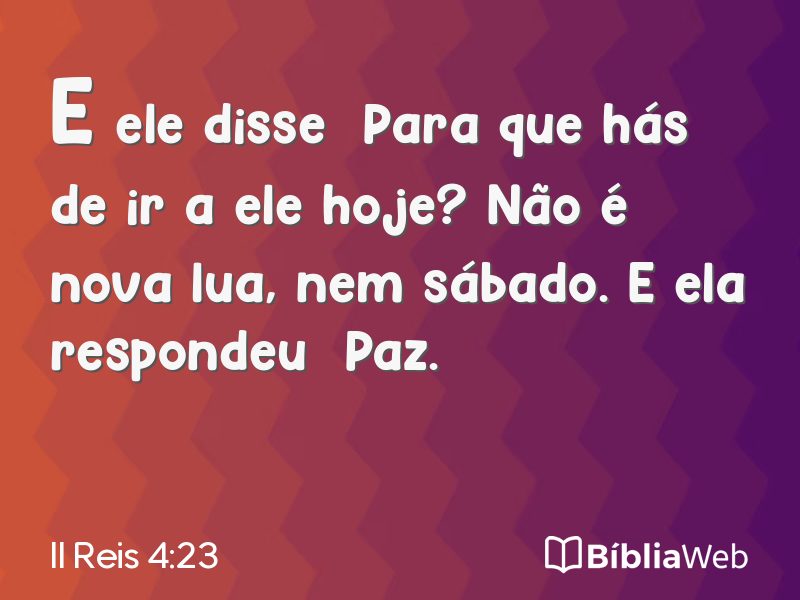 II Reis 4:23 em imagem para compartilhar