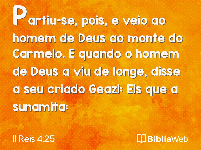 II Reis 4:25 em imagem para compartilhar