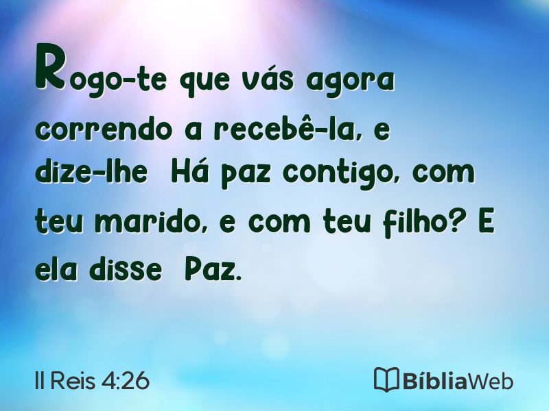 II Reis 4:26 em imagem para compartilhar