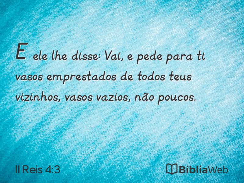 II Reis 4:3 em imagem para compartilhar