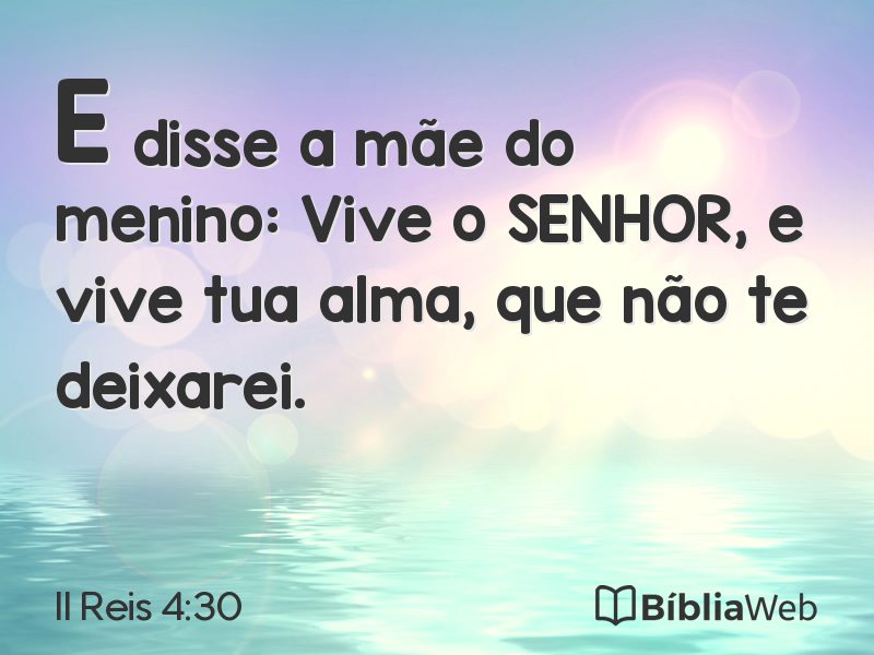 II Reis 4:30 em imagem para compartilhar