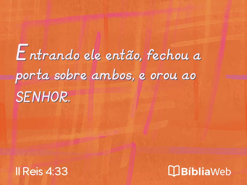 II Reis 4:33 em imagem para compartilhar