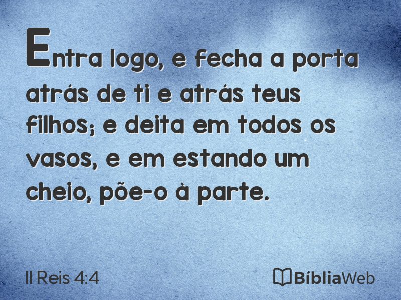 II Reis 4:4 em imagem para compartilhar