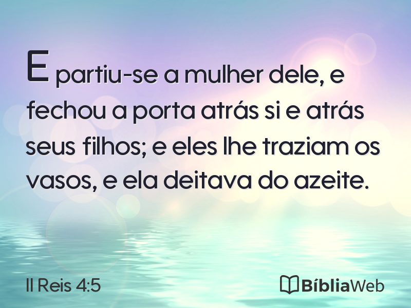 II Reis 4:5 em imagem para compartilhar