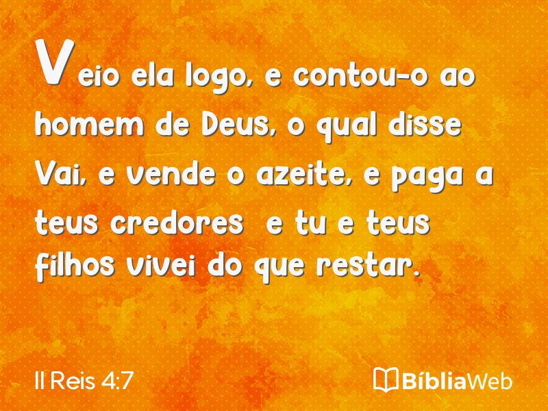II Reis 4:7 em imagem para compartilhar