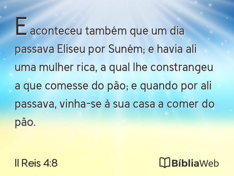 II Reis 4:8 em imagem para compartilhar