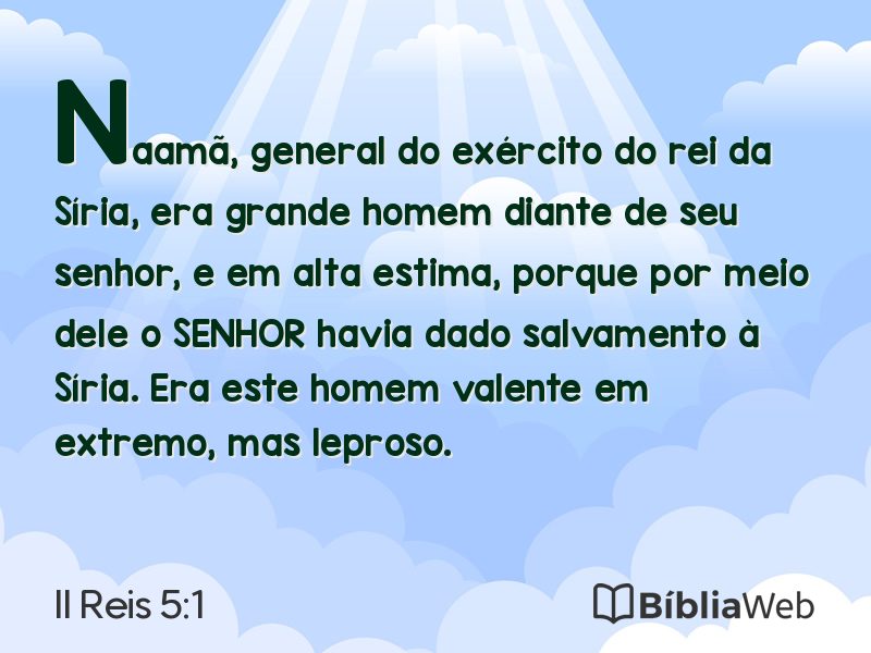 II Reis 5:1 em imagem para compartilhar