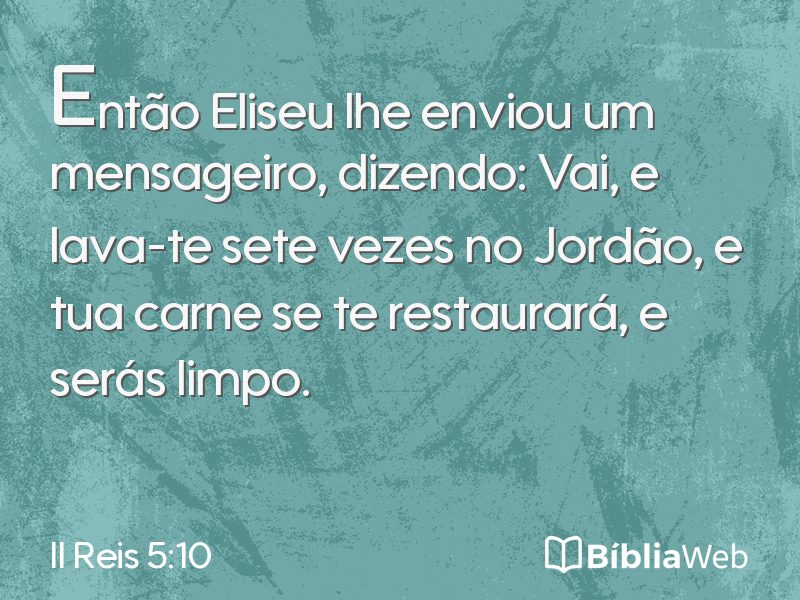 II Reis 5:10 em imagem para compartilhar