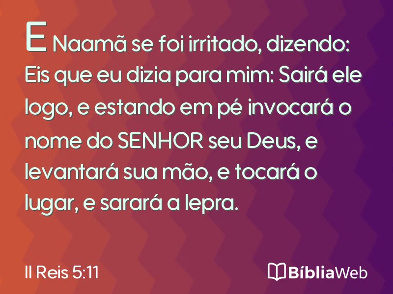 II Reis 5:11 em imagem para compartilhar