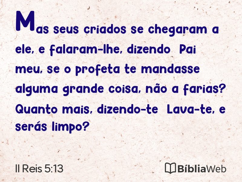 II Reis 5:13 em imagem para compartilhar