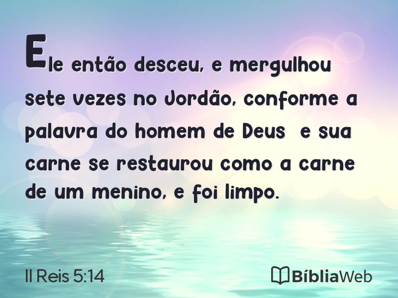 II Reis 5:14 em imagem para compartilhar
