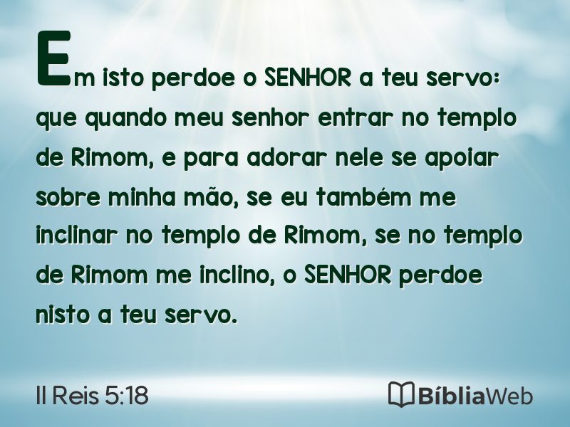 II Reis 5:18 em imagem para compartilhar