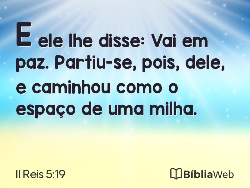 II Reis 5:19 em imagem para compartilhar