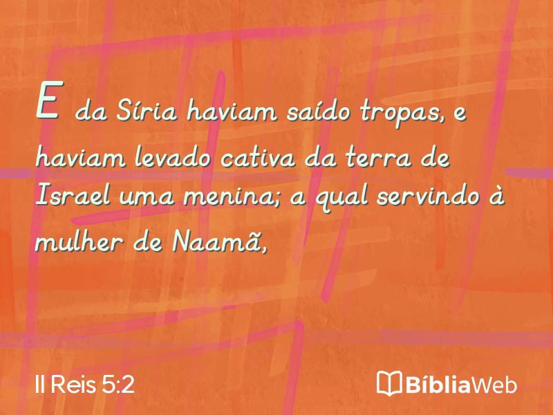 II Reis 5:2 em imagem para compartilhar