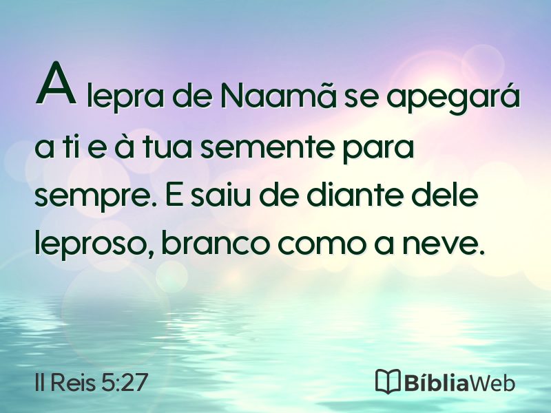 II Reis 5:27 em imagem para compartilhar
