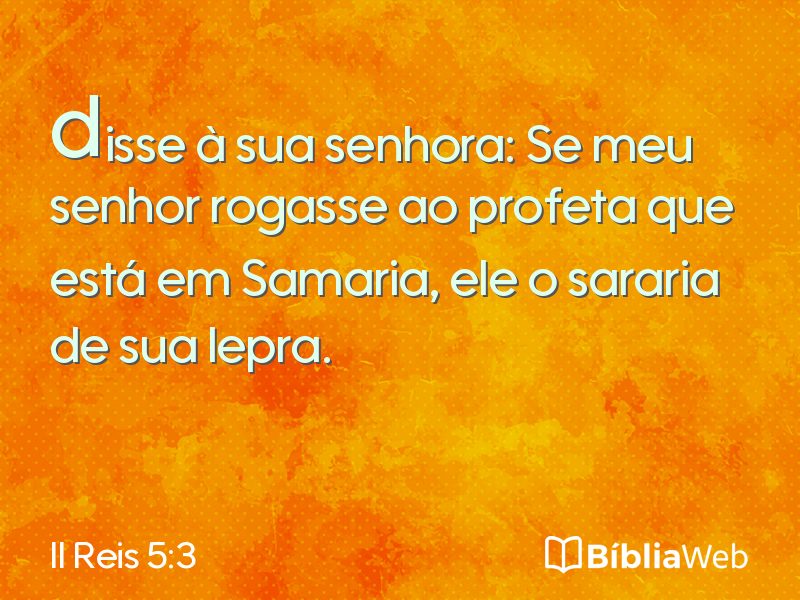 II Reis 5:3 em imagem para compartilhar