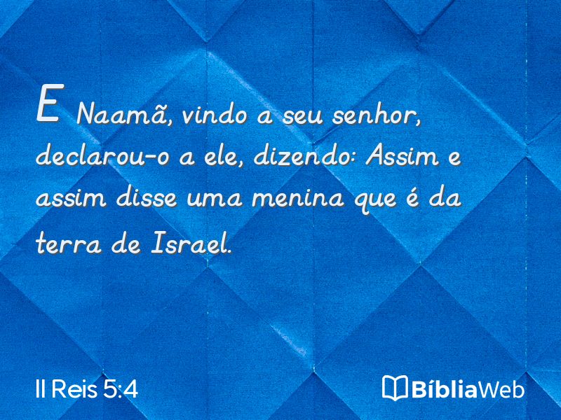 II Reis 5:4 em imagem para compartilhar