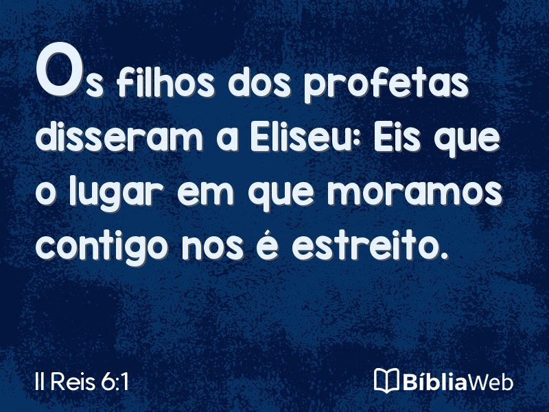 II Reis 6:1 em imagem para compartilhar