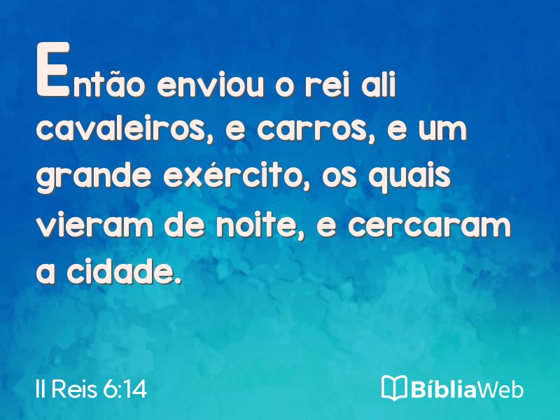 II Reis 6:14 em imagem para compartilhar