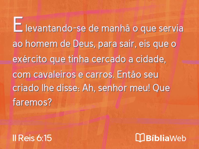 II Reis 6:15 em imagem para compartilhar