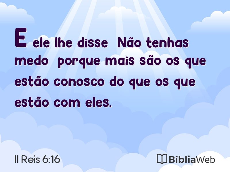 II Reis 6:16 em imagem para compartilhar