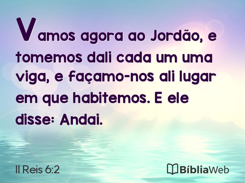 II Reis 6:2 em imagem para compartilhar