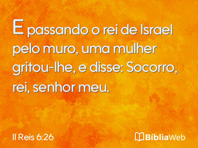 II Reis 6:26 em imagem para compartilhar