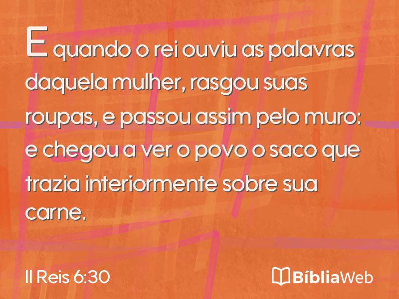 II Reis 6:30 em imagem para compartilhar