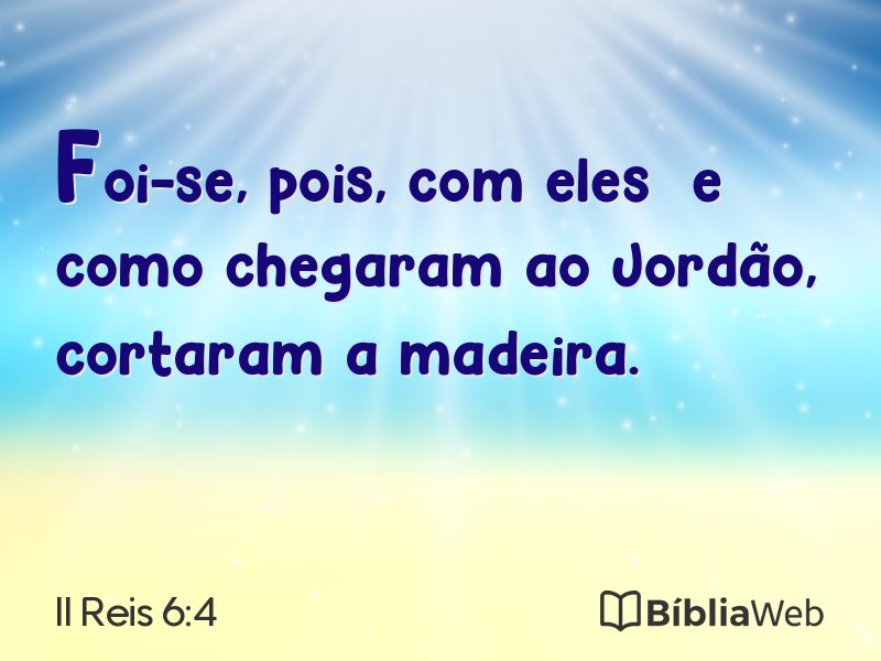 II Reis 6:4 em imagem para compartilhar