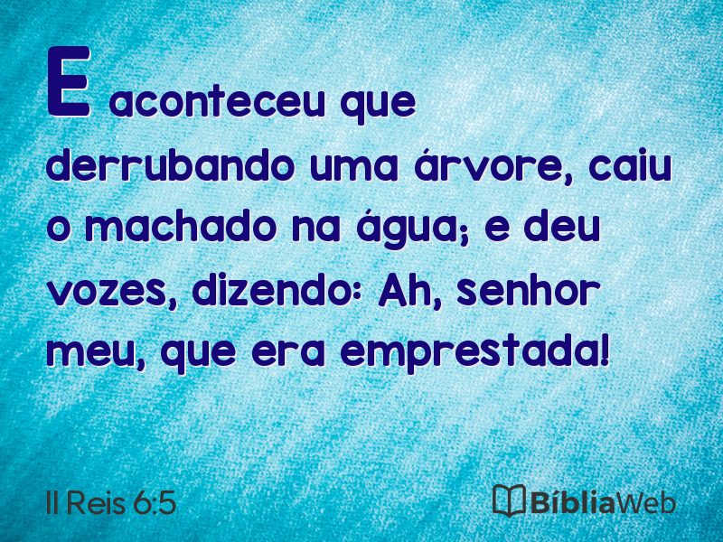 II Reis 6:5 em imagem para compartilhar