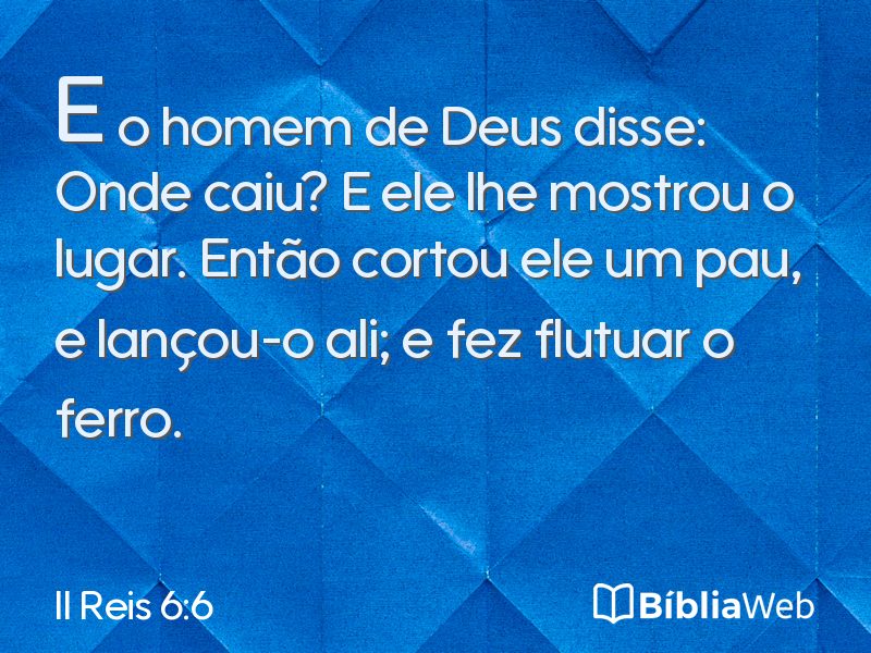 II Reis 6:6 em imagem para compartilhar