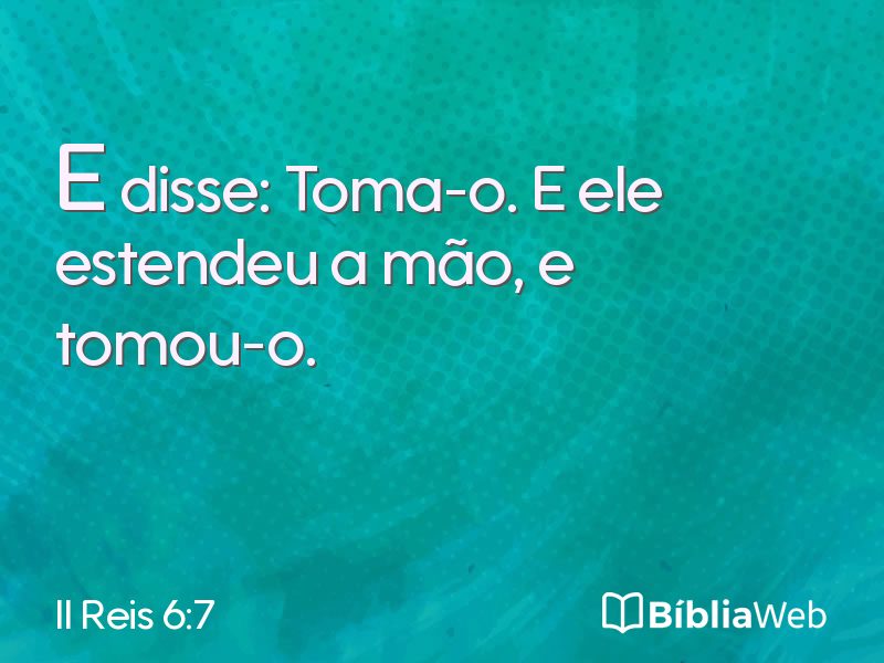 II Reis 6:7 em imagem para compartilhar