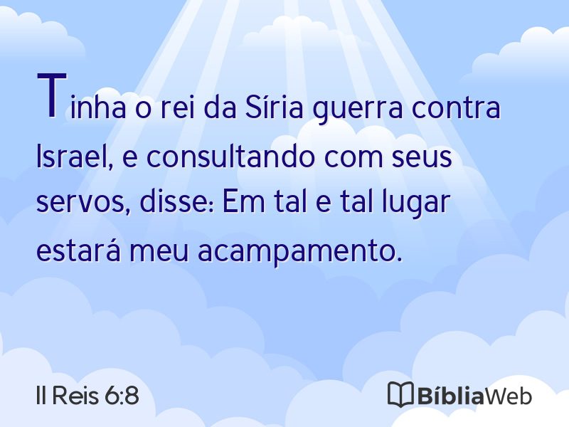 II Reis 6:8 em imagem para compartilhar