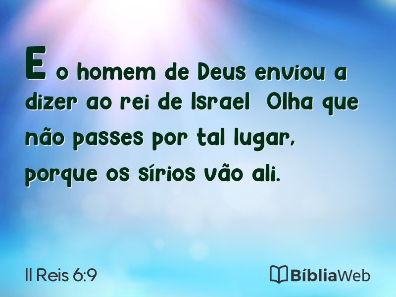 II Reis 6:9 em imagem para compartilhar