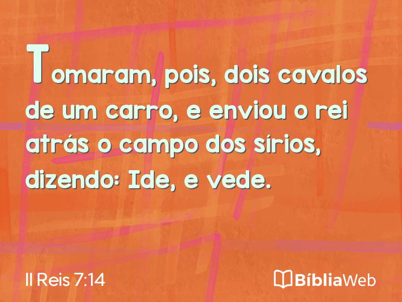 II Reis 7:14 em imagem para compartilhar