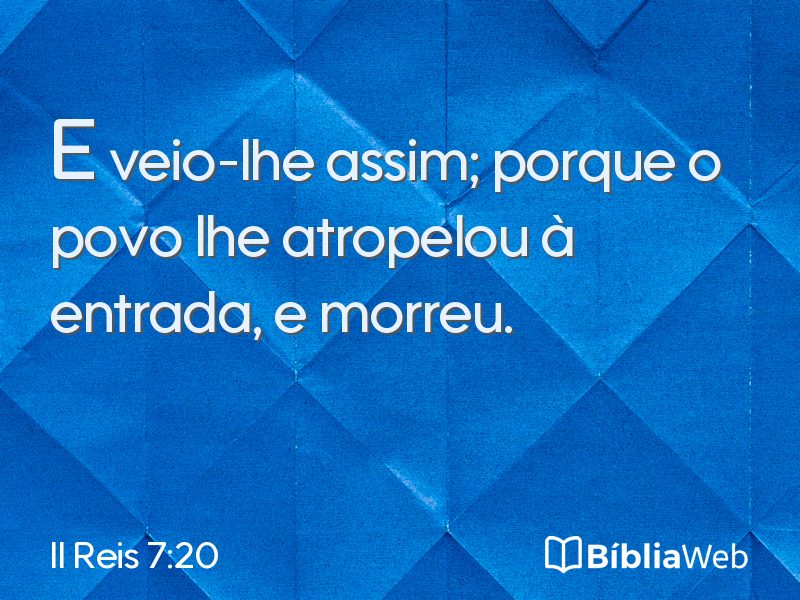 II Reis 7:20 em imagem para compartilhar